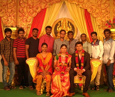 Manikandan Murugesan with team mate marriage