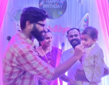 Manivannan padmanaban in his son birthday