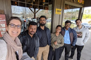 Manoj Babu at office trip with team