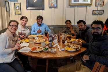 Manoj Babu in office trip at restaurant