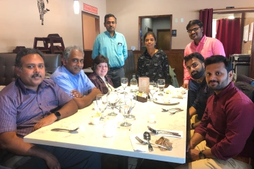 Manoj Babu with Daniel and team in dining