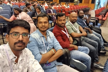 manoj babu with office mates in next event