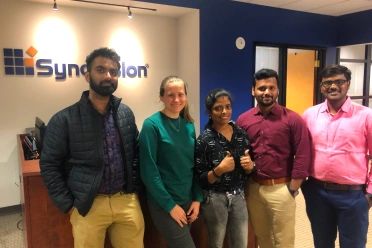 Manoj Babu with team at Syncfusion office