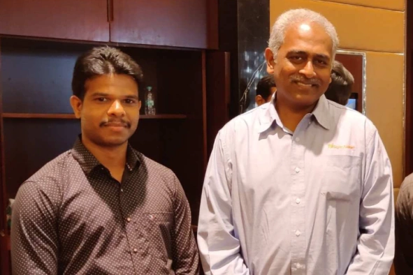 Martin Jebaraj with Daniel
