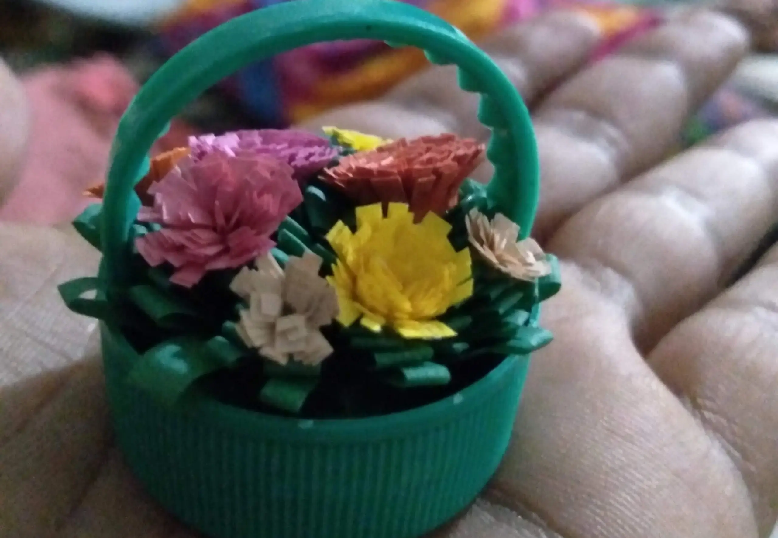 Mehala Palanisamy Handmade Flower Basket Craft