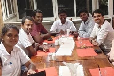 Meikanda Nayanar with team in Kenya