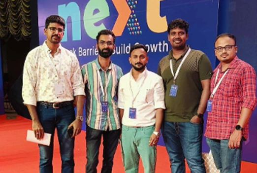 Mohamed Samsudeen with friends in next event