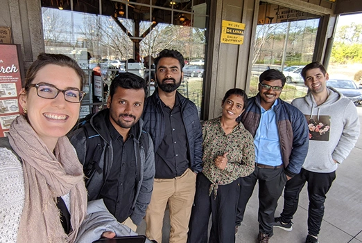 Mohamed Samsudeen with team members in office trip
