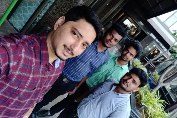 Mohammed Ismail with friends