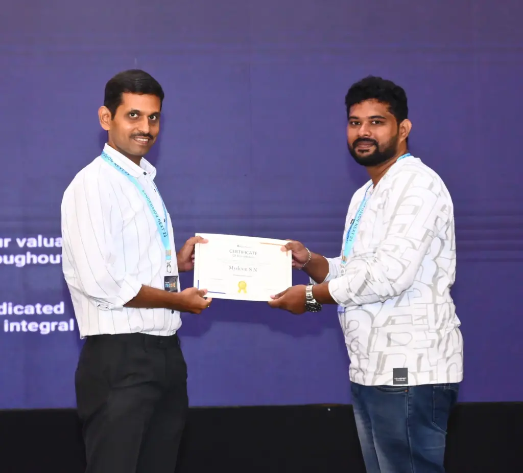 Mydeen SN Receiving Certificate