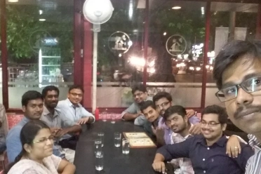 Neelakandan Kannan With Friends During Dinner