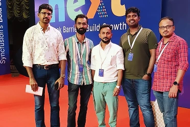 Nijamudeen Mohamed Sulaiman with Next team members