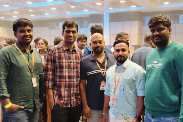 Paul Anderson Sundar Raj With Colleague
