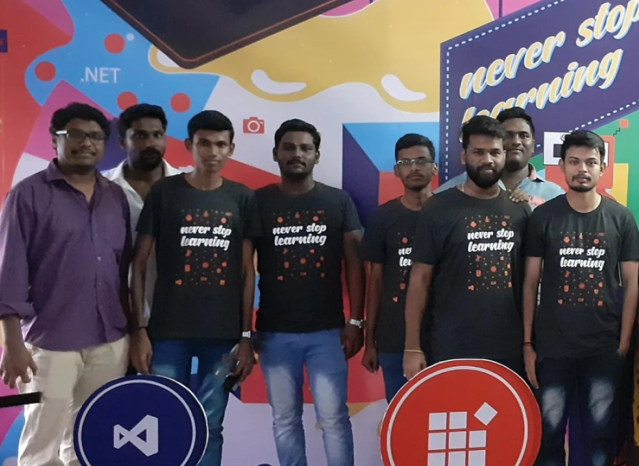 piramanayagam with team in next event frame