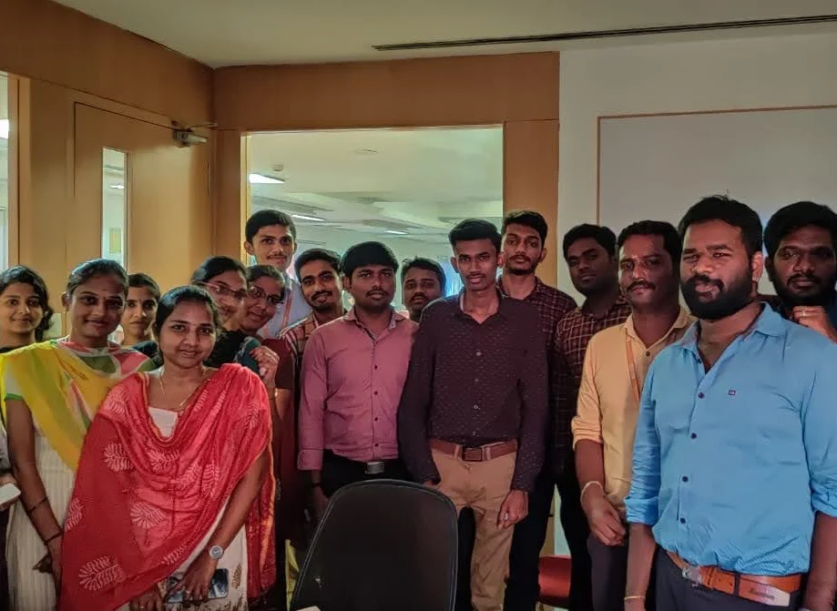 piramanayagam with team in syncfusion office