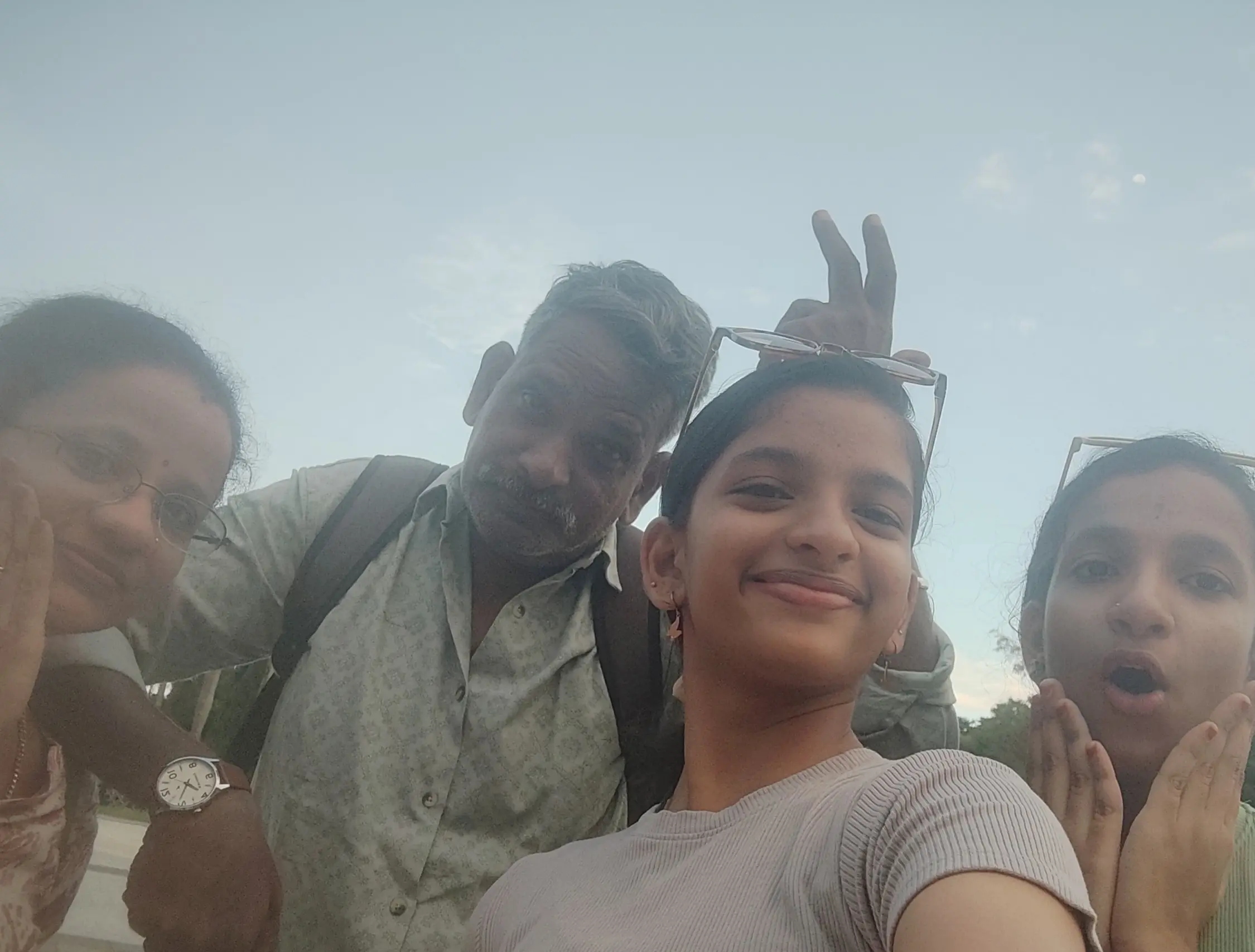 Pongeetha AJ with Daughters and Husband
