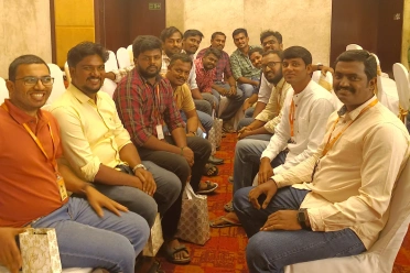 Praveenkumar with colleagues