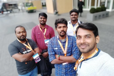 Praveenkumar with office mates