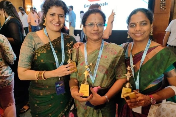 Regina Mary Rayappan Receiving Appreciation