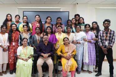 Regina Mary Rayappan With Office Team During Gathering