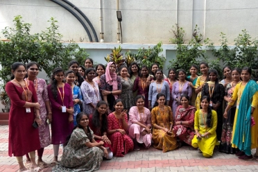 Regina Mary Rayappan With Office Team Members