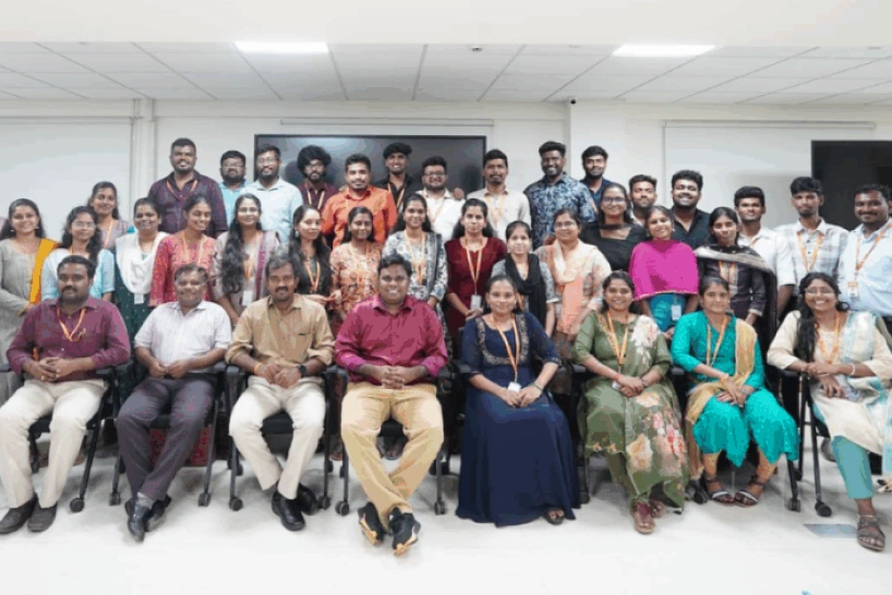 Renuka Nagapooshnam With Office Team Members