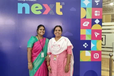 Sangeetha P with friend in event