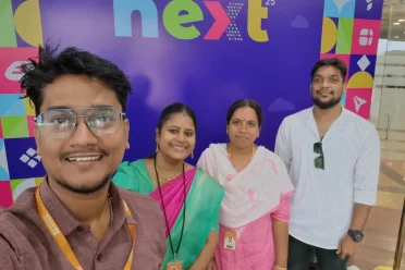 Sangeetha P with friends in office event