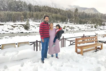 Sangeetha Parameswaran with family in outing