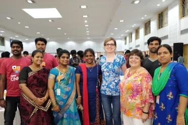 Sangeetha Parameswaran with team members in next event