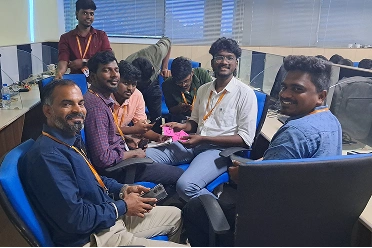 Saravanan ganesan with office friends