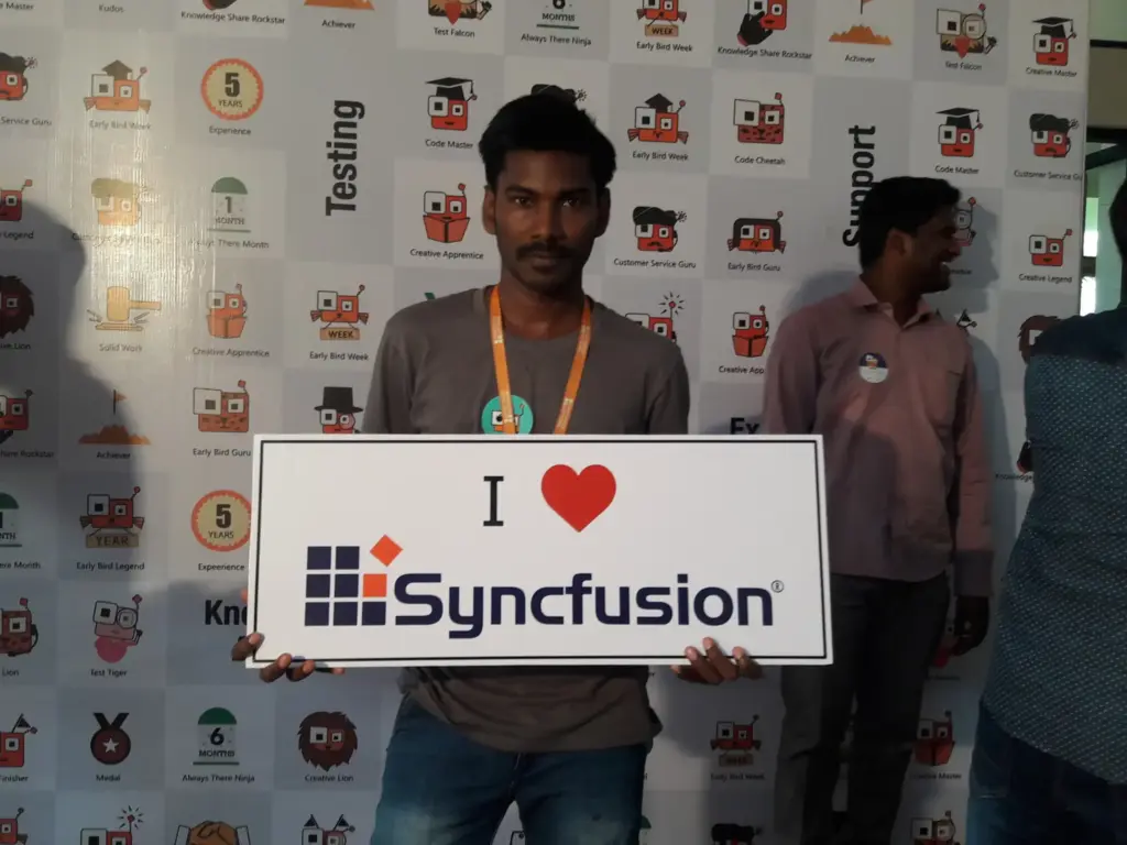 Saravanan Thirunavukkarasu at NEXT Event with Syncfusion Board