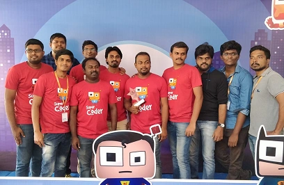Sasi kumar with friends in red t shirt
