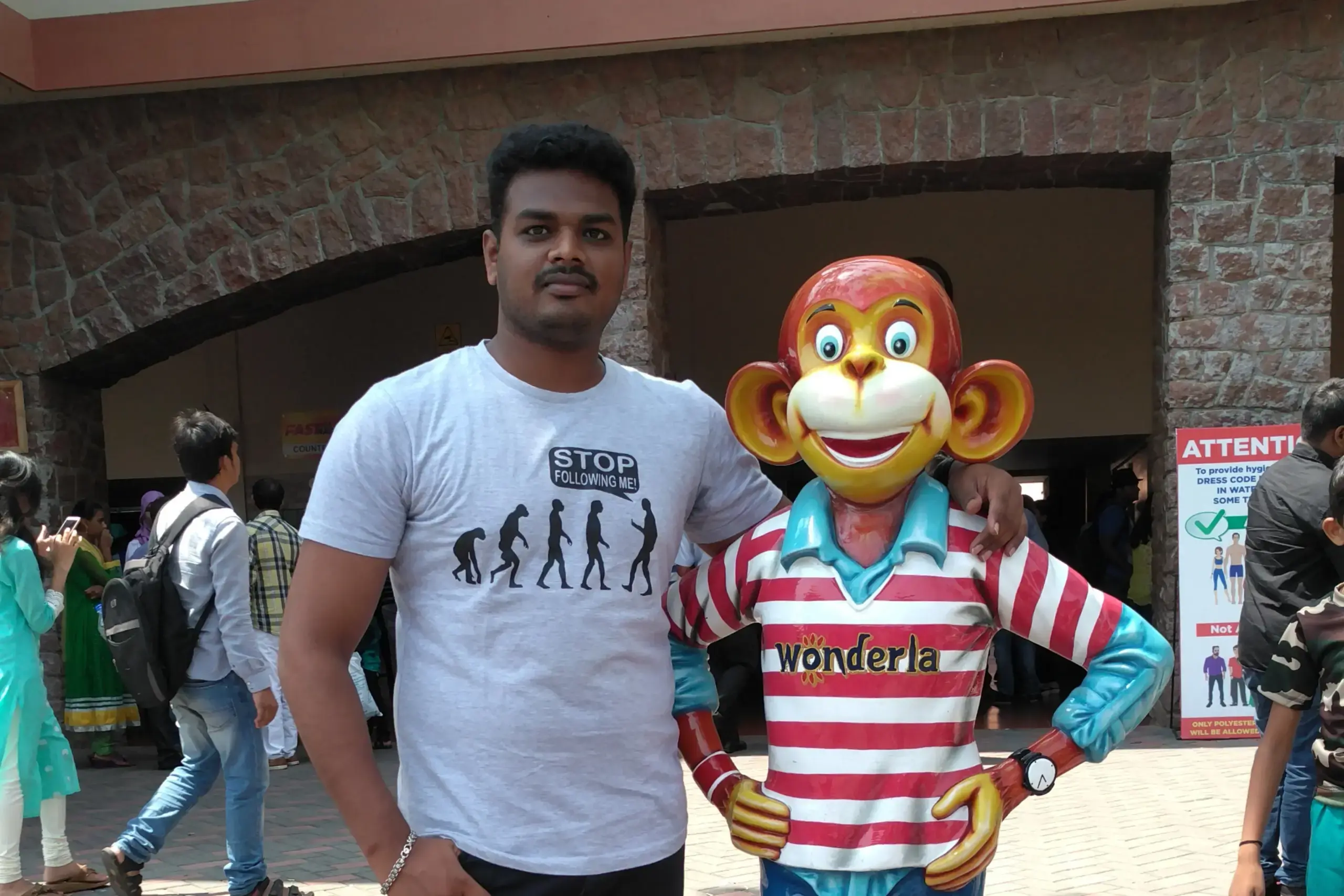 Sastha Prathap Selvam with Monkey Toy