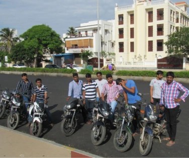 Satheeskumar sekar with friends in the bike