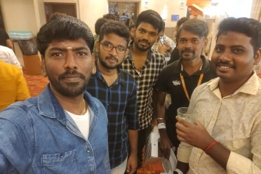 Senthilkumar with colleagues