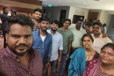 Senthilkumar with team in office