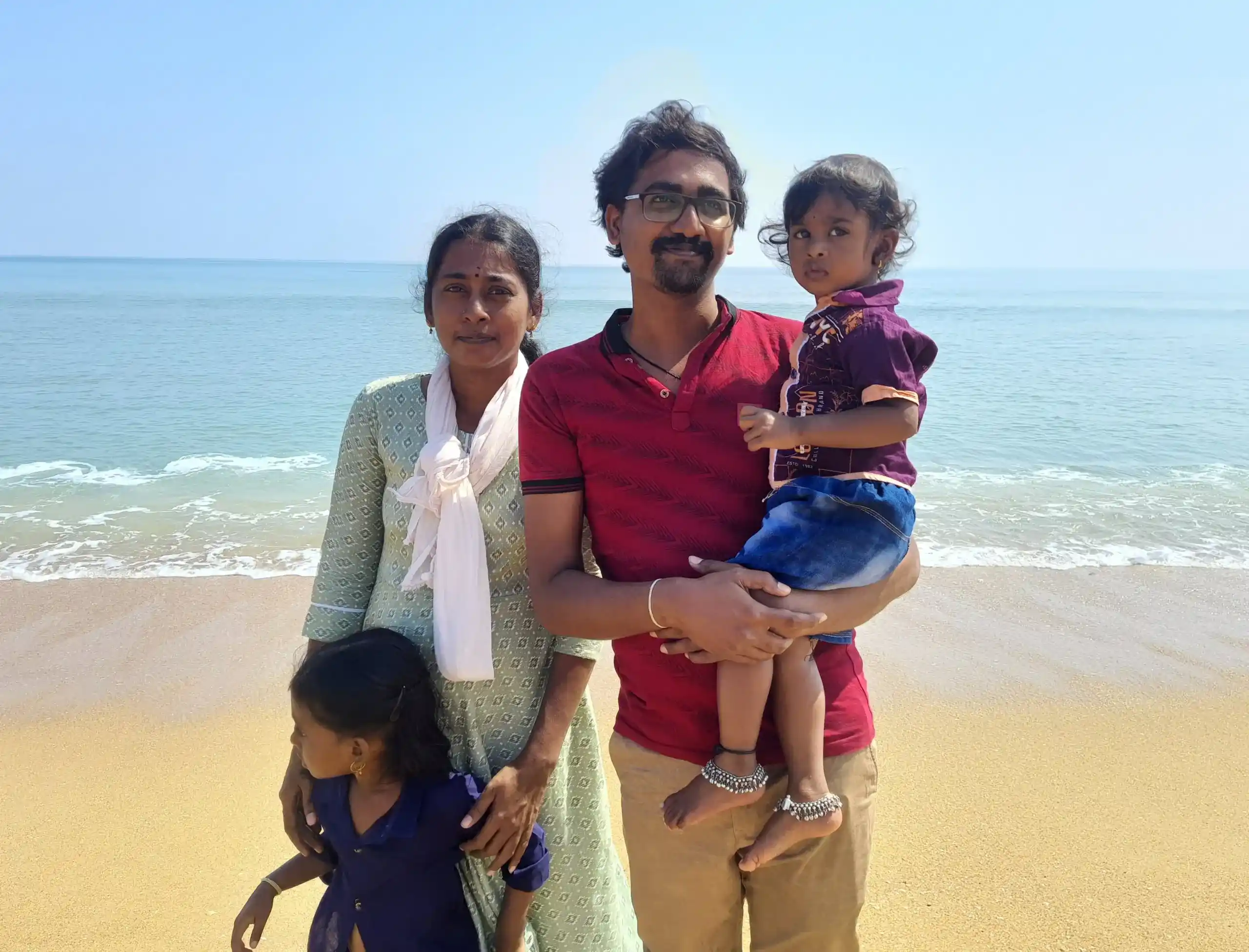 Shyam Govindaraj with Family at Beach