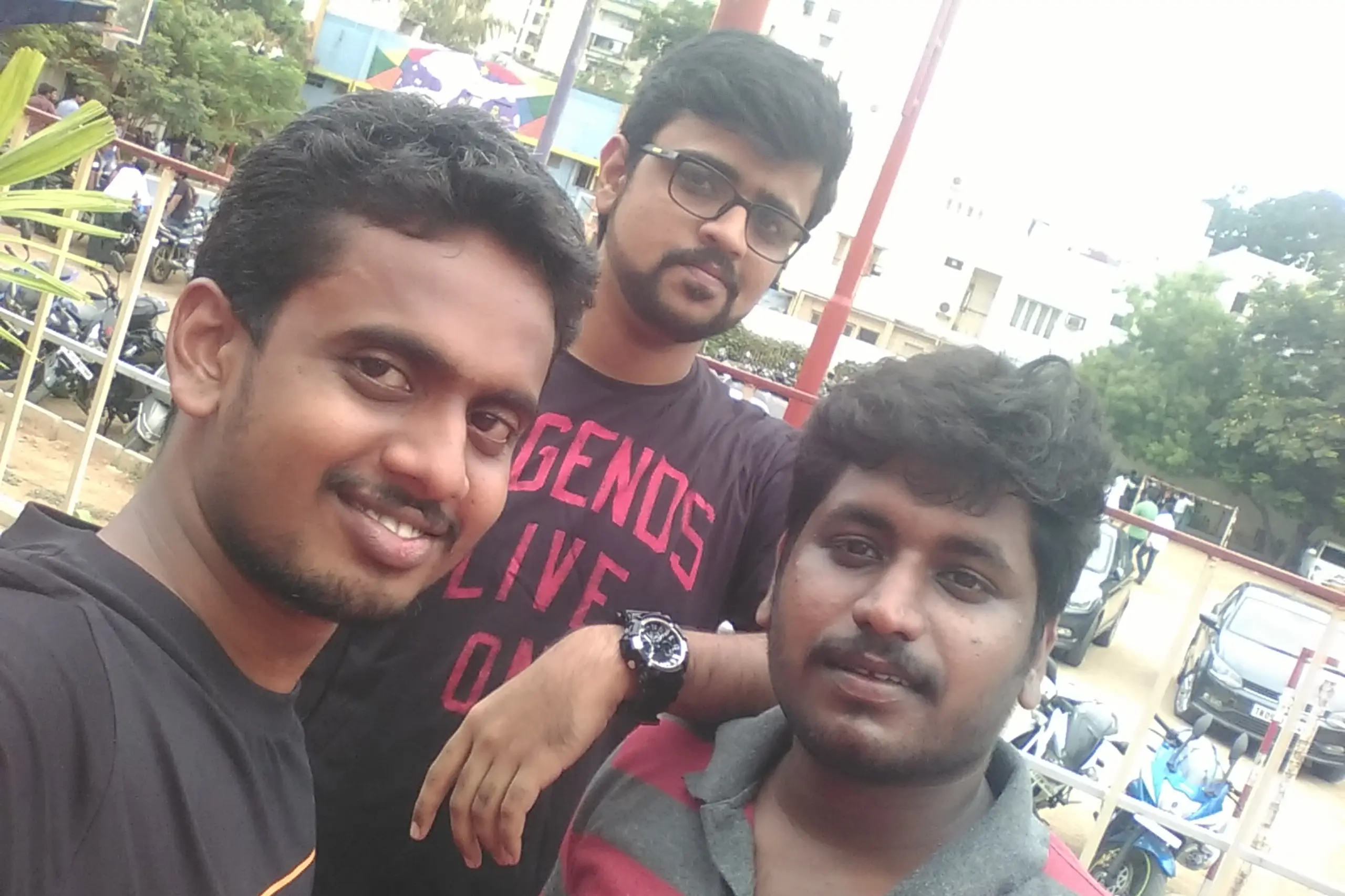 Silambarasan Ilango With Friends Outside