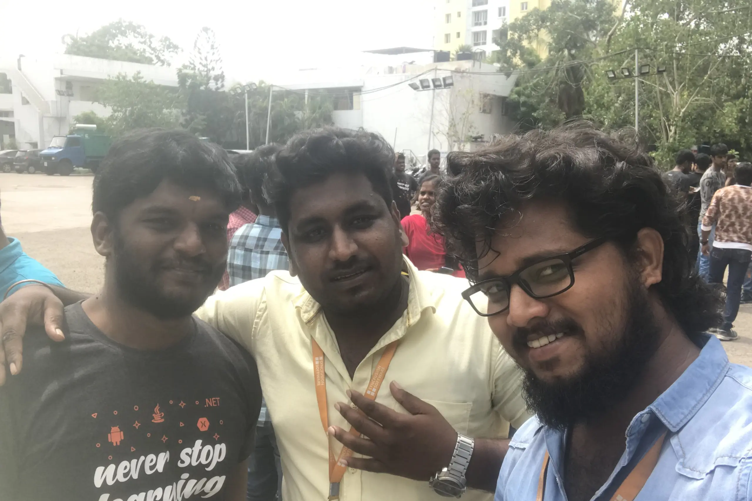 Silambarasan Ilango With Friends Outside