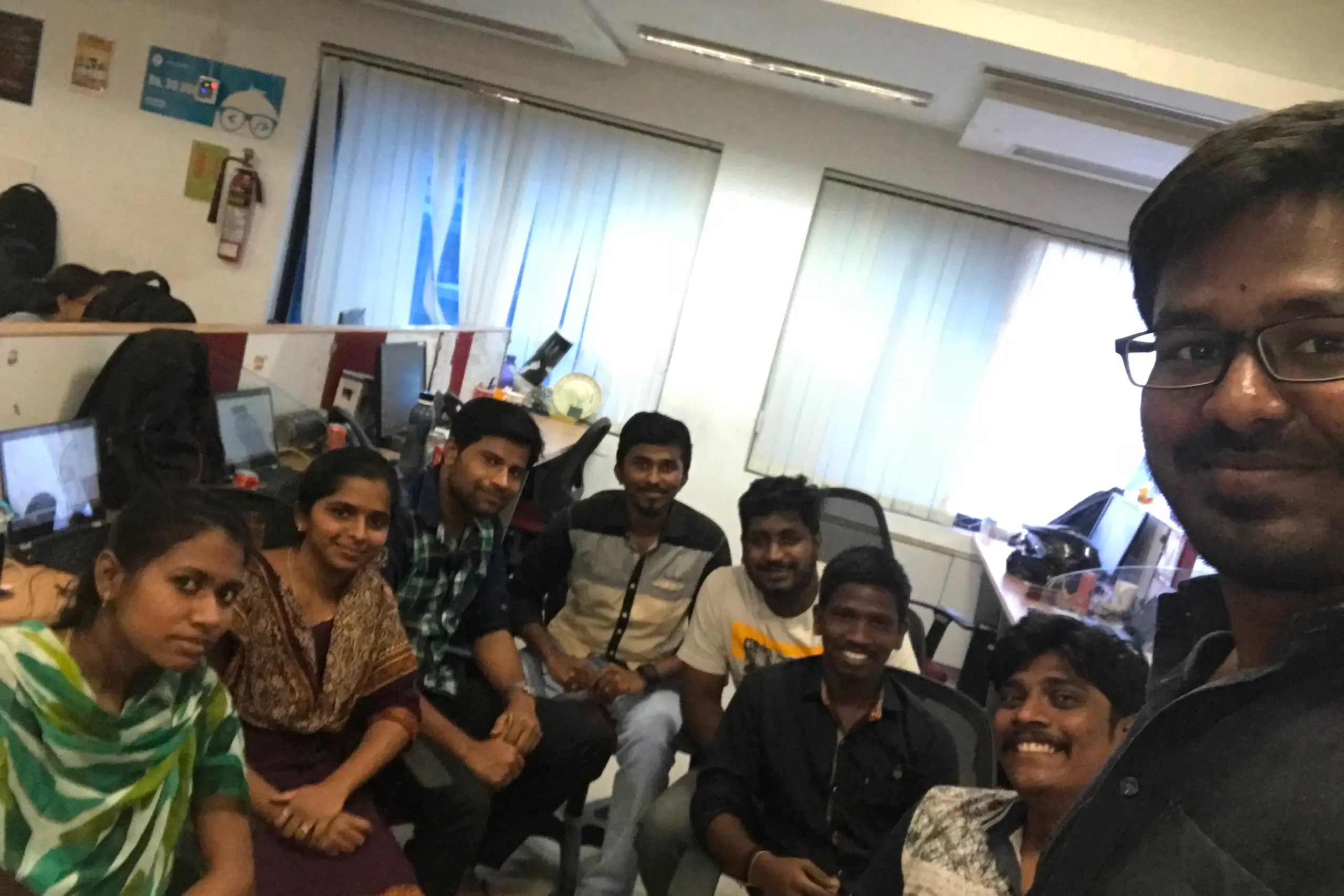 Silambarasan Ilango With Team Members At Office