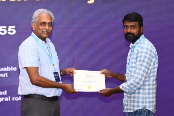 Soundara Rajan Soundara Pandian Receiving Certificate