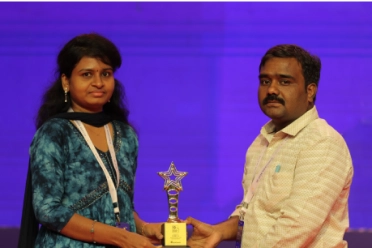 Sowmiya Venkatesan Receiving Appreciation Award