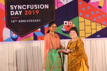 Sowmiya Venkatesan Receiving Special Recognition