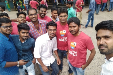 Suresh Ram Chandrasekaran With Friends At Outdoor Event