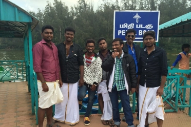 Suresh Ram Chandrasekaran With Friends At Village Visit