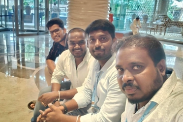 Thavasianand Sankaranarayanan With Colleagues During Break