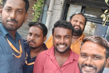 Thavasianand Sankaranarayanan With Friends Outside