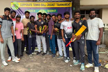 Vellur Pandian Kaliappan Friends at Cricket Tournament