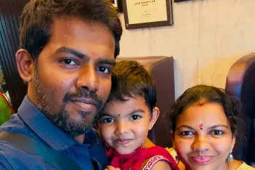 Vellur Pandian Kaliappan with Wife